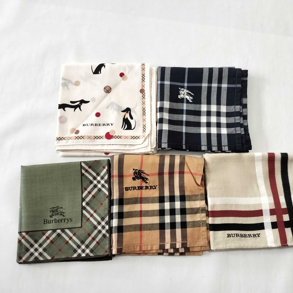 Burberry Men's Handkerchief Set - Multicolor 5 sets